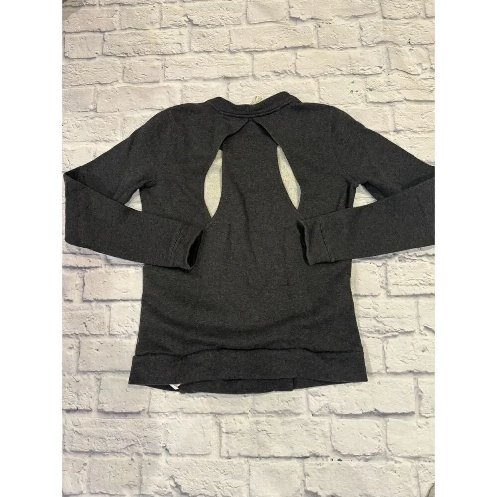 Lululemon &go Endeavor Long Sleeve Sweatshirt in Heathered Black Size 6
